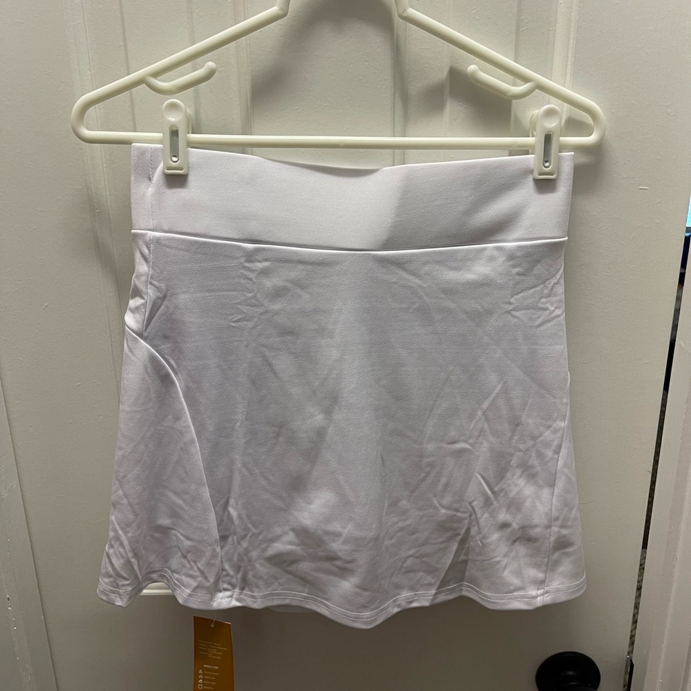White tennis skirt